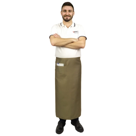 Zapaska długość 90cm beżowa – zapaska kelnerska – odzież gastronomiczna - inne ujęcie